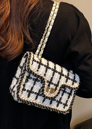 Petit sac à bandoulière AnBeck 'The Checkered' - Blanc d'été 3