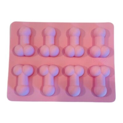 Molde pilicitos de silicona rosa
