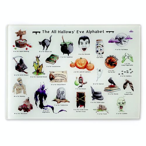 The Halloween Alphabet Cutting Board