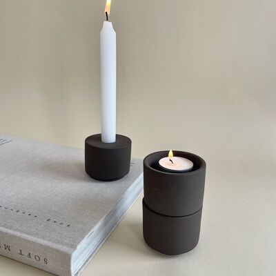 Modular Candle Holder - Anthracite - NEW