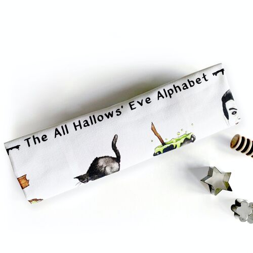 The Halloween Alphabet Tea Towel