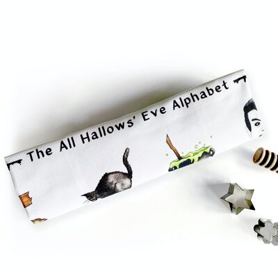 El paño de cocina del alfabeto de Halloween