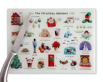 La planche à découper de l'alphabet de Noël 2
