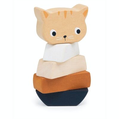 Gatito apilable de juguete de madera Mentari para niños