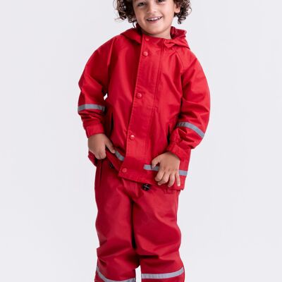 giacca antipioggia traspirante - 100% impermeabile - rossa