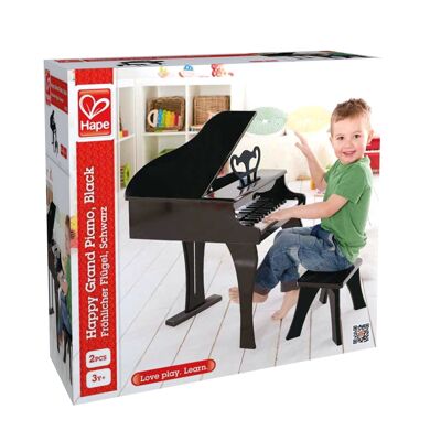 Hape - Wooden Toy - Music - Black Grand Piano with Metal Reeds