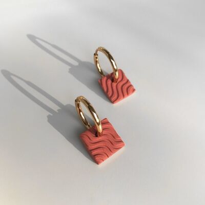 Ora hoop earrings - Terracotta