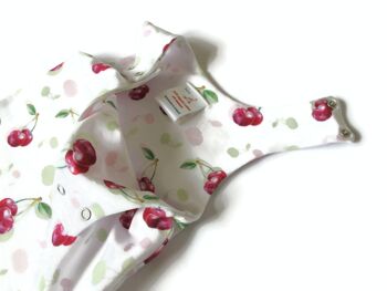 Barboteuse cerises en jersey de coton bio 4