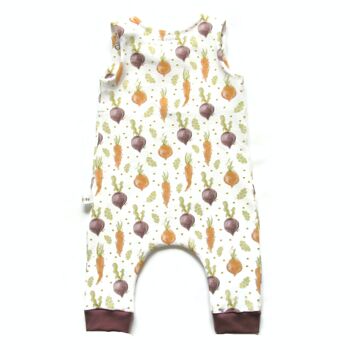 Barboteuse Betteraves en jersey de coton bio 2