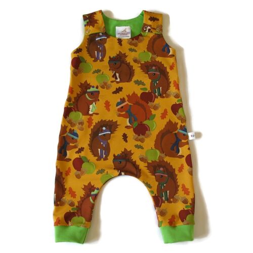 Autumn Squirrels Organic Cotton Jersey Romper