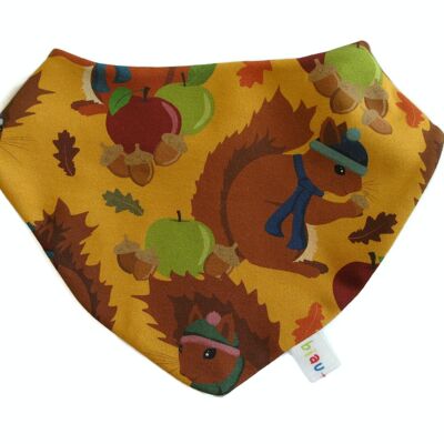 Autumn Squirrels Dribble Bib