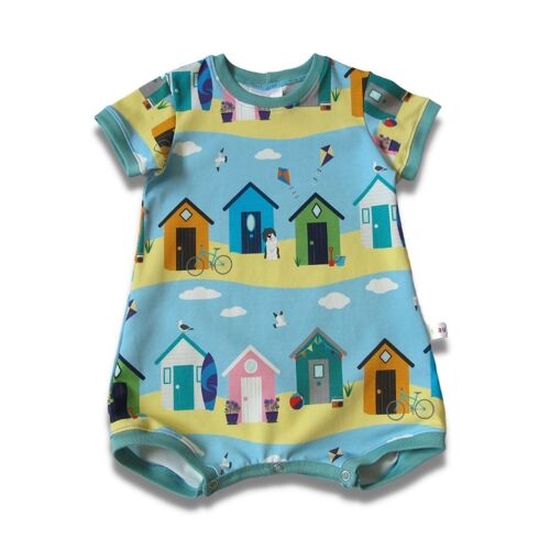 Beach Huts Organic Cotton Jersey Summer Romper