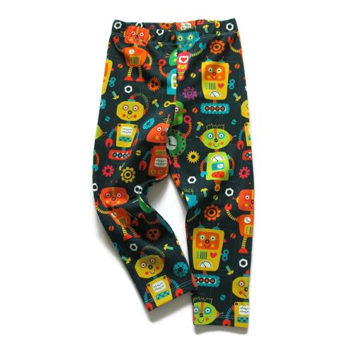 Rainbow Robots Organic Cotton Jersey Leggings