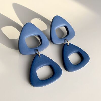 Boucles d'oreilles Alma - Bleu océan