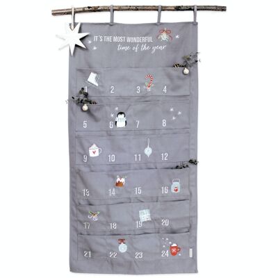 Tapestry blue/grey with colorful embroidery + silver - set 35