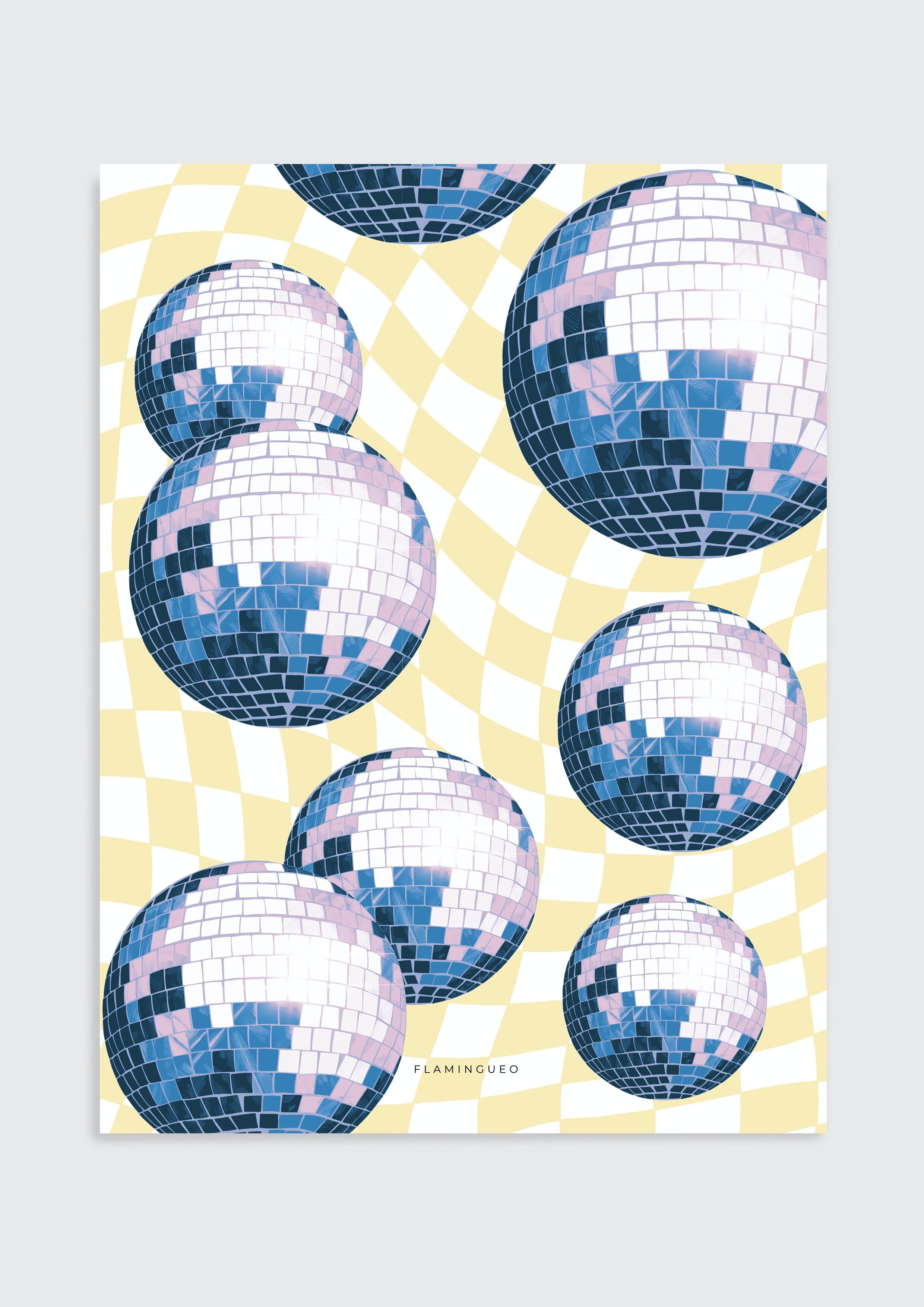 Dekorative Wandplatten, 30 x 40 cm, Spiegelkugeln