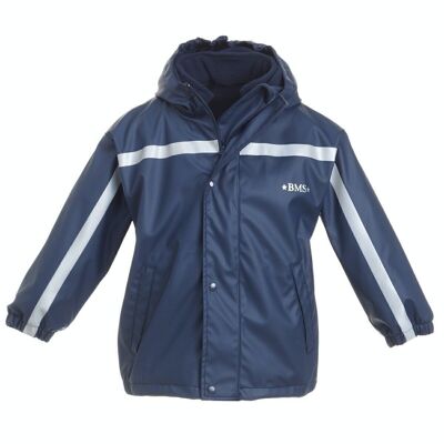 lined rain jacket with zip-in fleece jacket - marine dark blue