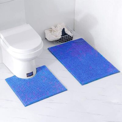 Supersoft Chenille Bobble Set di due tappetini da bagno e tappetini igienici