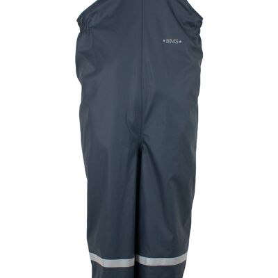 lined rain dungarees with fleece - marine / dark blue