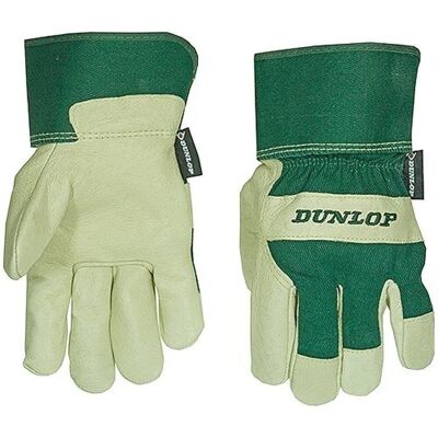 Gants De Travail Cuir (Dunlop) - Vert