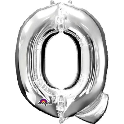 Ballon Foil Minishape Lettre "Q" Argent