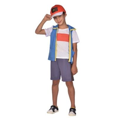 Costume Enfant Pokemon Ash Taille 8-10 Ans