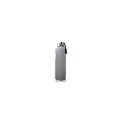 Gourde en verre et silicone 400ml gris souris