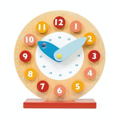 Mentari Wooden Toy Teaching Clock For Kids