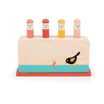 Mentari giocattolo in legno Early Bird pop-up per bambini