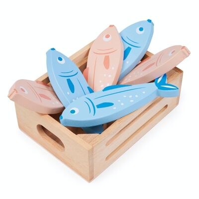 Mentari Holzspielzeug-Fischhändlerkiste für Kinder