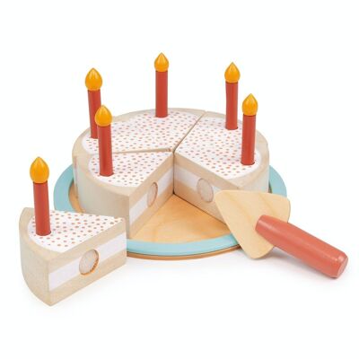 Pastel de fiesta de juguete de madera Mentari para niños