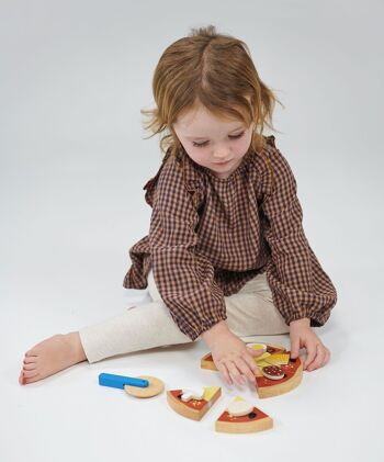 Pizza à emporter jouet en bois Mentari pour enfants 3