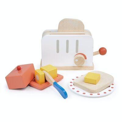 Mentari Wooden Toy Rise & Shine Toaster Set For Kids