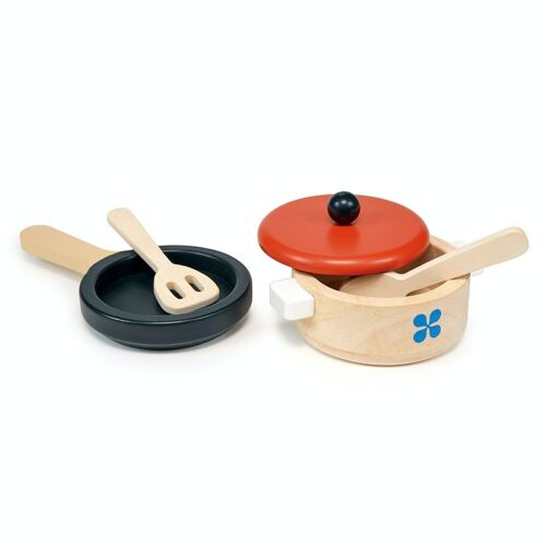 Mentari Wooden Toy Casserole Pan Set For Kids