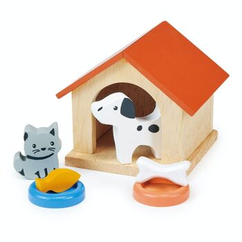 Mentari jouet en bois pour chien et chat Pet Set pour enfants 2