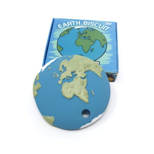 Earth Biscuit® natural rubber space themed teether toy