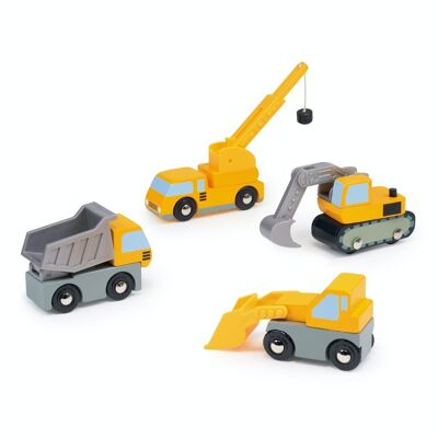 Vehículos de construcción de juguetes de madera Mentari para niños