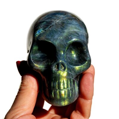 Hand Carved Labradorite Crystal Skull