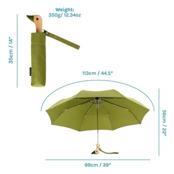Umbrella Olive Compact Parapluie résistant au vent et respectueux de l'environnement 5