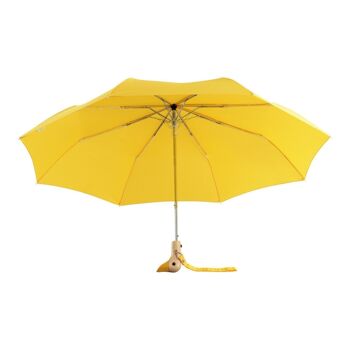 Parapluie jaune compact écologique résistant au vent 3