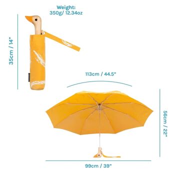 Umbrella Safran Brush Parapluie compact et écologique résistant au vent 5