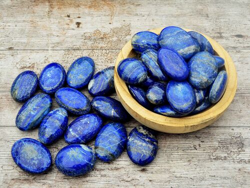 Lapis Lazuli Palm Stone (7-10 Pcs) - Wholesale Lot (45mm - 80mm)