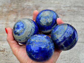 Lapis Lazuli Sphère 1 Kg Lot (3-5 Pcs) - (50mm - 60mm) 9