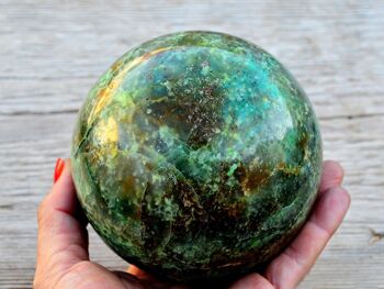 Grande sphère minérale Chrysocolle (65mm - 90mm) 1