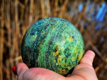 Grande sphère minérale Chrysocolle (65mm - 90mm) 4