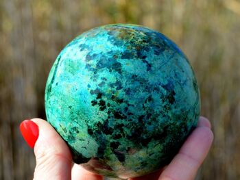Grande sphère minérale Chrysocolle (65mm - 90mm) 5