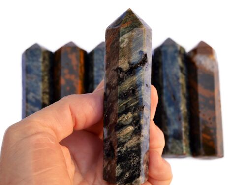 Lot of Ocean Jasper Tower Point 5 Pcs (90mm)