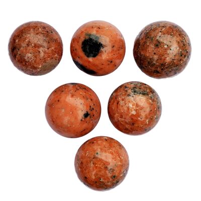 Lot of Orange Calcite Sphere 1 Kg  (4-5 Pcs)