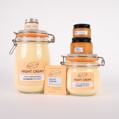 Crème de Nuit Acide Hyaluronique + Niacinamide aux propriétés anti-âge - Recharge Vrac 500ml