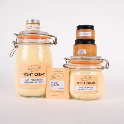 Crema de noche con ácido hialurónico + niacinamida con propiedades antienvejecimiento - Repuesto a granel de 500 ml